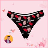 Custom Women's Thongs Heart I Love You