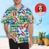 Custom Face Colorful Men's All Over Print Hawaiian Shirt