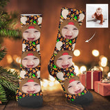 Custom Face Christmas Fawn Socks