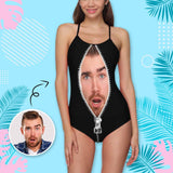 Custom Face Best Love Women's Slip One Piece Swimsuit