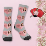 Custom Face Pink Love Socks