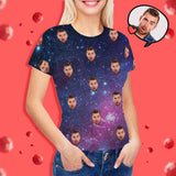 Custom Face Galaxy Women's T-shirt