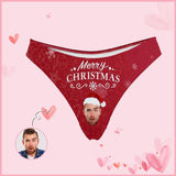 Custom Women's Thongs Happy Christmas