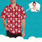 Custom Face Christmas Ball Men's Hawaiian Shirt