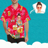 Custom Face Beer Men's Hawaiian Shirt