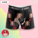 Custom Face Boxer Hug Love with Name Inscribed Waist