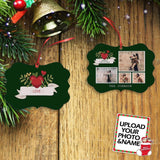 Custom Photo&Name Love Christmas Bracket Ornament