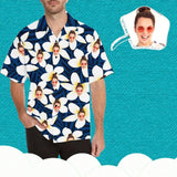 Custom Face Flowers Men's Hawaiian Shirt