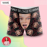 Custom Face Boxer Line Love Heart with Name Inscribed Waist