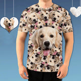 Custom Face Spin Dog Men's T-shirt